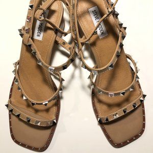 Studded, Strappy Block Heel Sandal - Never Worn